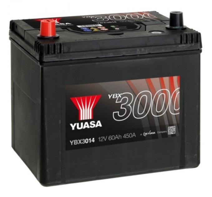 Акумулятор автомобільний Yuasa 12V 60Ah SMF Battery (YBX3014)