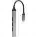 Концентратор Gembird USB-C 4 ports (1xUSB3.1+3xUSB2.0) metal silver (UHB-CM-U3P1U2P3-02)