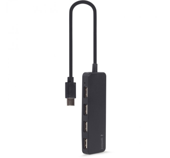 Gembird Концентратор Gembird USB-C 4 ports USB 2.0 black (UHB-CM-U2P4-01)