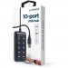 Gembird Концентратор Gembird USB 2.0 10 ports black (UHB-U2P10P-01)