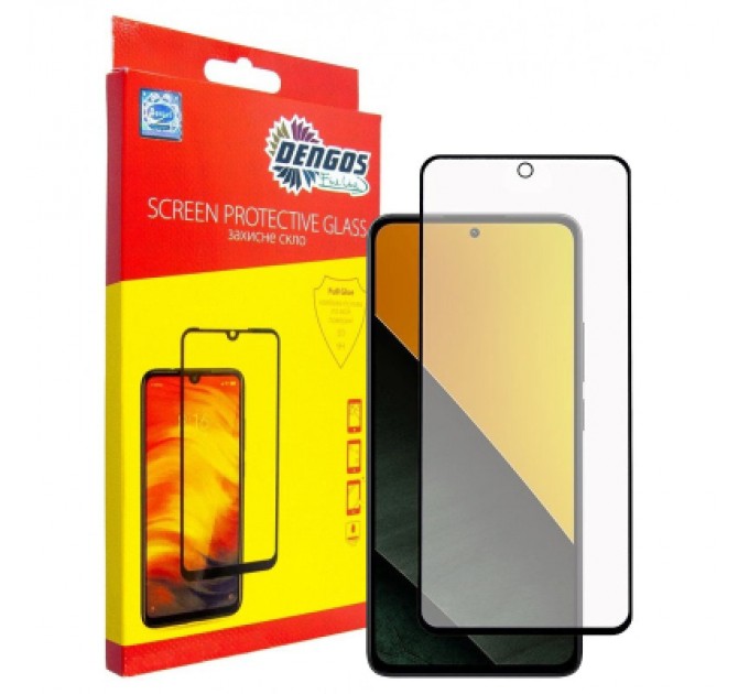 Скло захисне Dengos Full Glue Poco M7 Pro 5G Black (TGFG-423)
