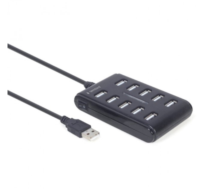 Gembird Концентратор Gembird USB 2.0 10 ports black (UHB-U2P10P-01)