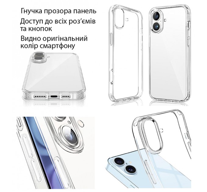 Чохол-накладка Dengos TPU для Motorola Moto Edge 60 Fusion Clear (DG-TPU-TRP-54)