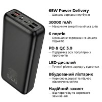 Батарея універсальна HOCO 30000mAh Apollo PD/65W QC/3.0 Black (DB81 / 714720)