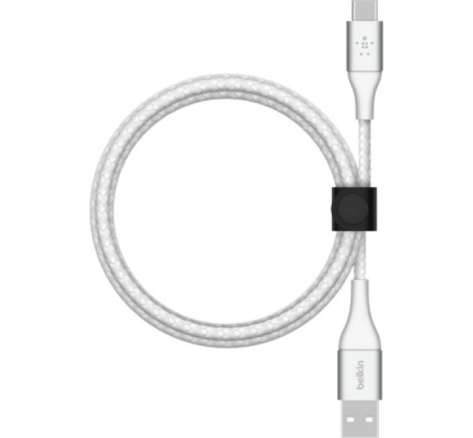 Дата кабель USB 2.0 AM to Type-C 1.0m BRAIDED white Belkin (CAB002BT1MWH)