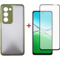 Dengos Чохол до мобільного телефона Dengos Oppo A5 4G Case Matte + Glass (Olive Green) (DG-KM-158)