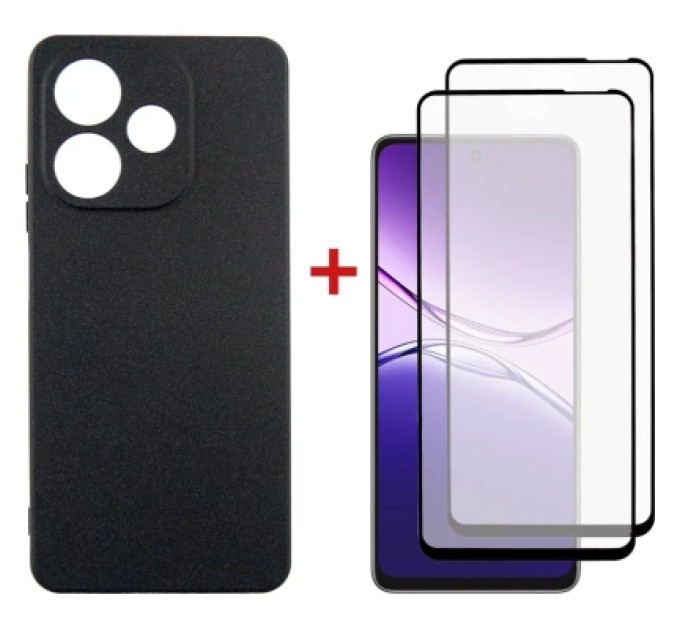 Dengos Чохол до мобільного телефона Dengos Oppo A5 Pro Case Soft + 2 Glass (Black) (DG-CTG2P-22)