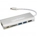 Intracom Концентратор Intracom USB3.1 Type-C to HDMI/USB 3.0x2/RJ45/SD/PD 60W Hub 7-in-1 Manhattan (152075)