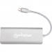 Intracom Концентратор Intracom USB3.1 Type-C to HDMI/USB 3.0x2/RJ45/SD/PD 60W Hub 7-in-1 Manhattan (152075)