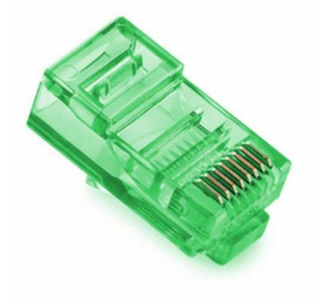 Конектор RJ45 cat.5e UTP 8P8C Green 100 шт Merlion (09051)