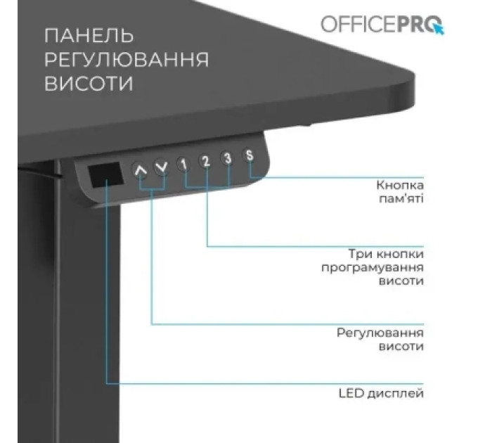 OfficePro Комп'ютерний стіл OfficePro ODE1670B Black (ODE1670B)