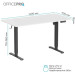 OfficePro Комп'ютерний стіл OfficePro ODE1670WB White/Black (ODE1670WB)