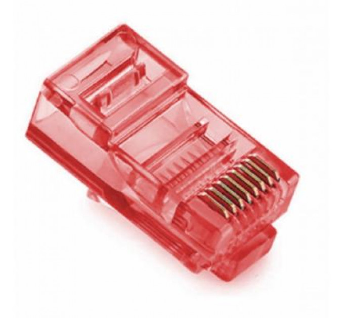 Конектор RJ45 cat.5e UTP 8P8C Red 100 шт Merlion (05357)