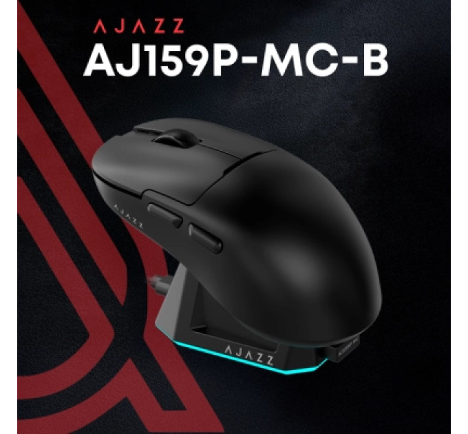 Ajazz Мишка Ajazz AJ159P MC Wireless/Bluetooth/USB Charging Dock Black (AJ159P-MC-B)