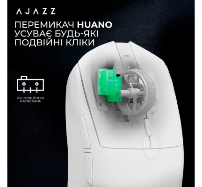 Ajazz Мишка Ajazz AJ139 V2 MC Wireless/Bluetooth/USB White (AJ139-V2-MC-W)