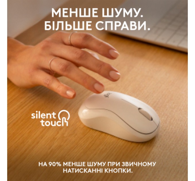 Мишка Logitech M240 Silent Bluetooth Off-White (910-007120)