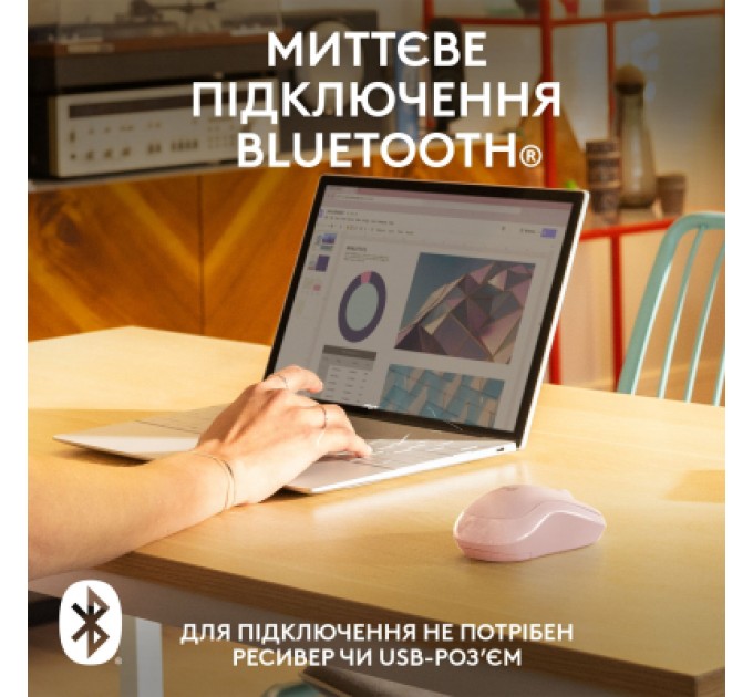 Logitech Мишка Logitech M240 Silent Bluetooth Rose (910-007121)