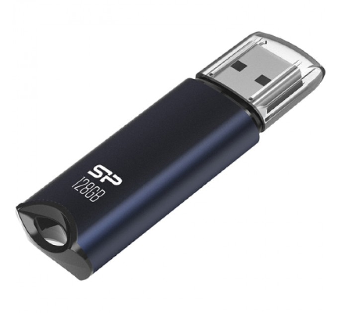 Silicon Power USB флеш накопичувач Silicon Power 128GB SILICON POWER usb3.2 Marvel M02 Aluminum Blue (SP128GBUF3M02V1B)