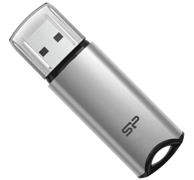 Silicon Power USB флеш накопичувач Silicon Power 64 GB Silicon M02 Aluminum Silver USB 3.2 (SP064GBUF3M02V1S)