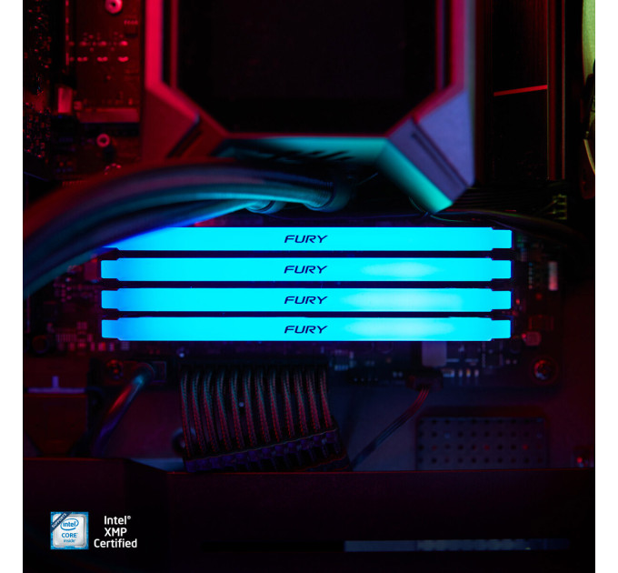 Kingston Модуль пам`яті DDR4 16GB/3200 Kingston Fury Beast RGB (KF432C16BB12A/16WP)