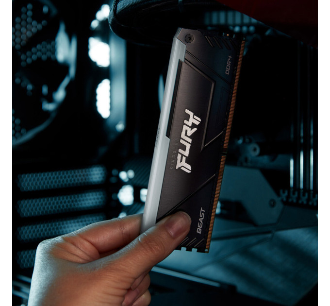 Kingston Модуль пам`яті DDR4 8GB/3200 Kingston Fury Beast RGB (KF432C16BB2A/8WP)
