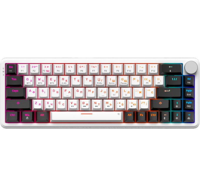 GamePro Клавіатура бездротова GamePro Asgard Valhalla MK210W Pro White