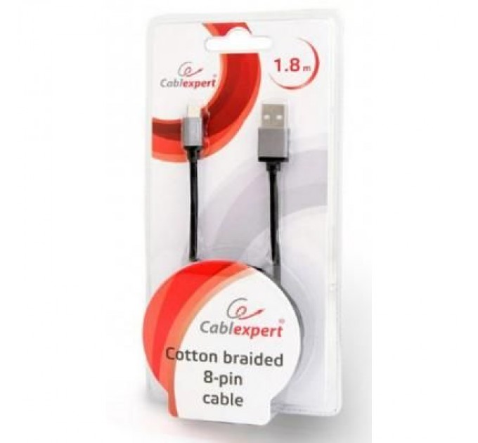 Дата кабель USB 2.0 AM to Lightning 1.8m Cablexpert (CCB-mUSB2B-AMLM-6)