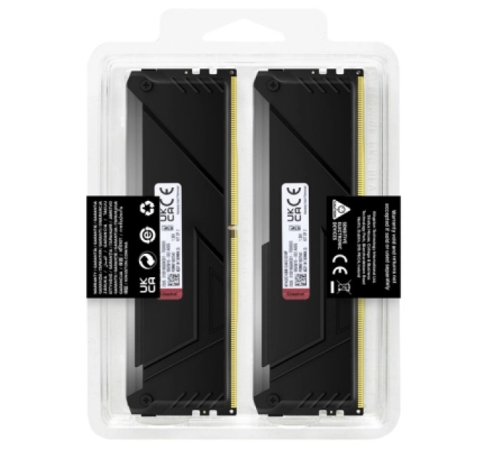 Kingston Fury (ex.HyperX) Модуль пам'яті для комп'ютера DDR4 32GB (2x16GB) 3200 MHz Beast RGB Black Kingston Fury (ex.HyperX) (KF432C16BB12AK2/32WP)