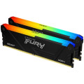 Kingston Fury (ex.HyperX) Модуль пам'яті для комп'ютера DDR4 32GB (2x16GB) 3200 MHz Beast RGB Black Kingston Fury (ex.HyperX) (KF432C16BB12AK2/32WP)