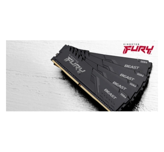 Kingston Fury (ex.HyperX) Модуль пам'яті для комп'ютера DDR4 32GB (2x16GB) 3200 MHz Beast Black Kingston Fury (ex.HyperX) (KF432C16BB1K2/32WP)