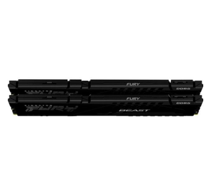 Kingston Fury (ex.HyperX) Модуль пам'яті для комп'ютера DDR5 64GB (2x32GB) 5200 MHz Beast Black Kingston Fury (ex.HyperX) (KF552C40BB2K2-64)