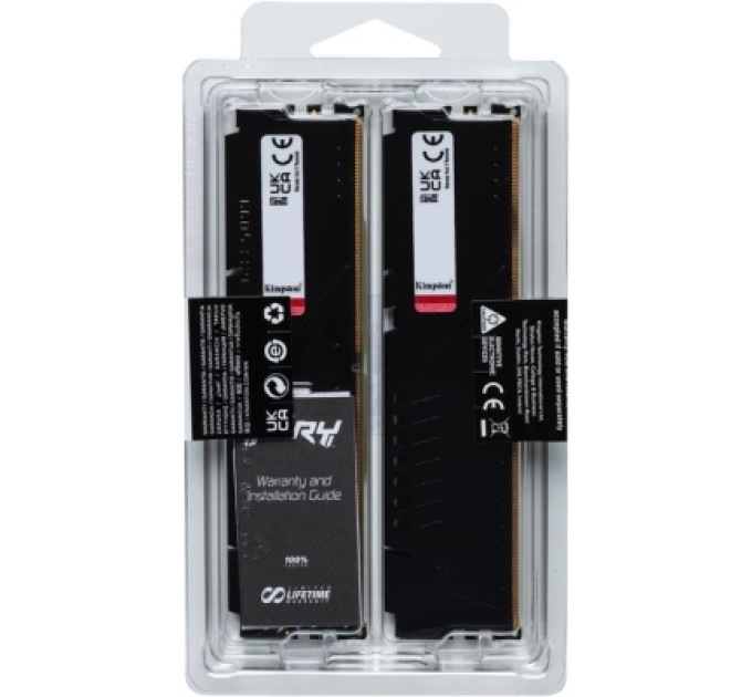 Kingston Fury (ex.HyperX) Модуль пам'яті для комп'ютера DDR5 64GB (2x32GB) 5200 MHz Beast Black Kingston Fury (ex.HyperX) (KF552C40BB2K2-64)
