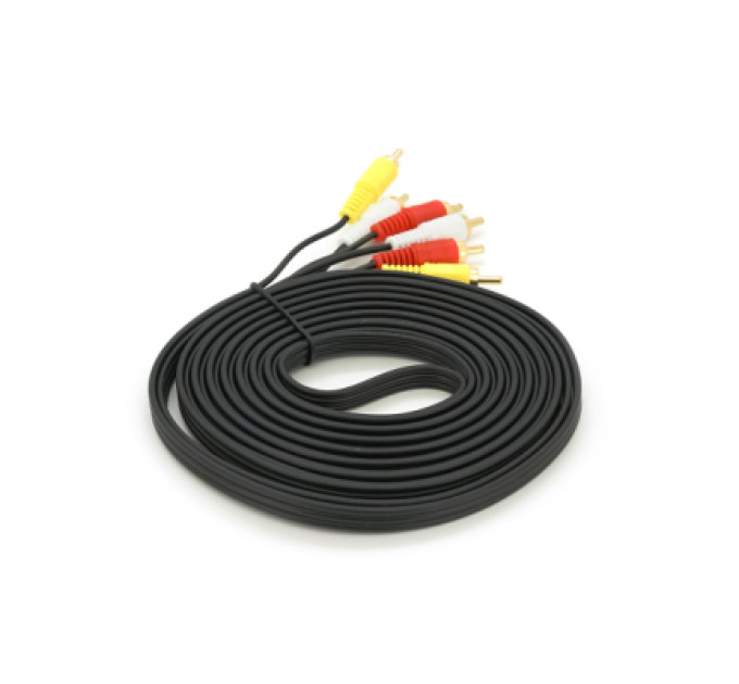 Voltronic Кабель мультимедійний 3xRCA M to 3xRCA M 5.0m black Voltronic (YT-3хRCA(M)/3хRCA(M)-5.0G)
