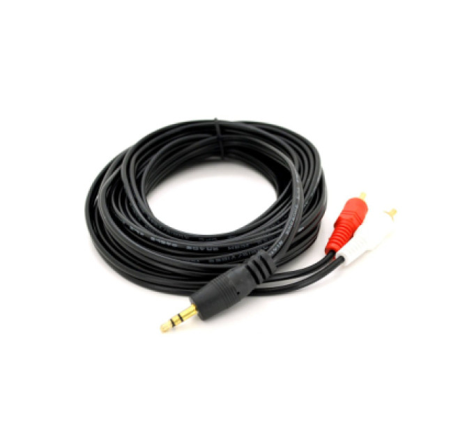 Voltronic Кабель мультимедійний 3.5mm M to 2xRCA M 5.0m black Voltronic (YT-3.5(M)/2хRCA(M)-5.0Cu)