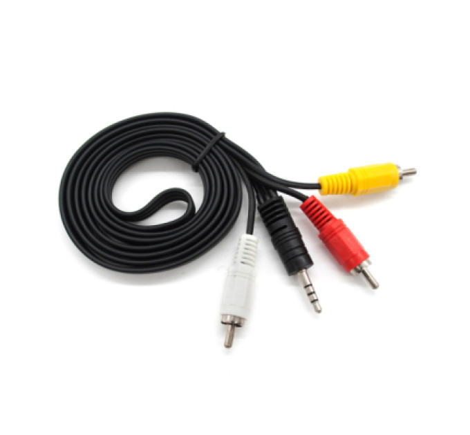 Voltronic Кабель мультимедійний 3.5mm M to 3xRCA M 1.5m black Voltronic (YT-3.5(M)/3хRCA(M)-1.5Cu)