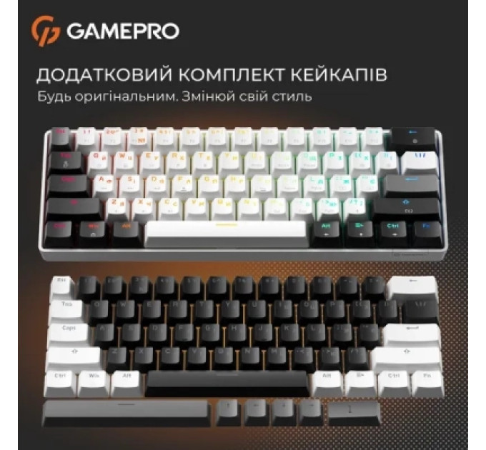 GamePro Клавіатура GamePro Genesis Infinity MK130BW Outemu Swithes USB White (MK130BW)
