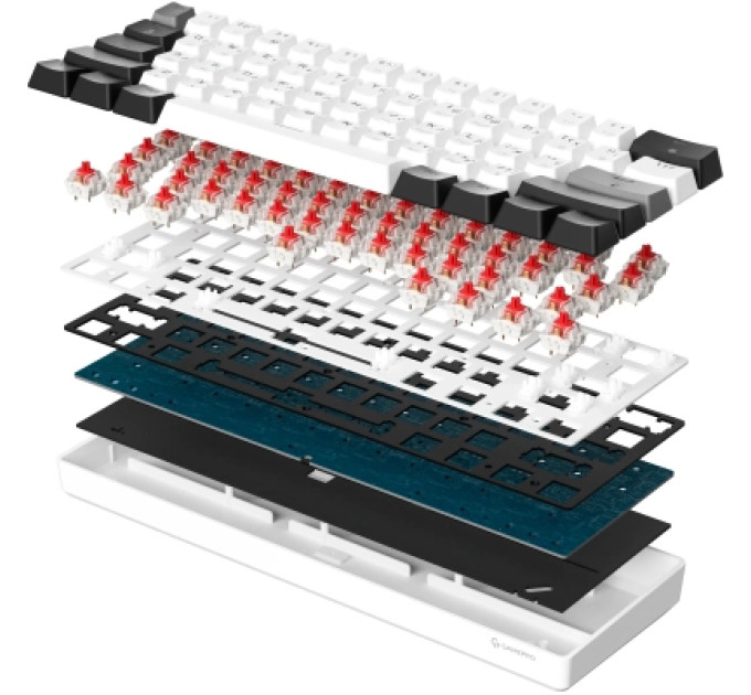 GamePro Клавіатура GamePro Genesis Infinity MK130BW Outemu Swithes USB White (MK130BW)