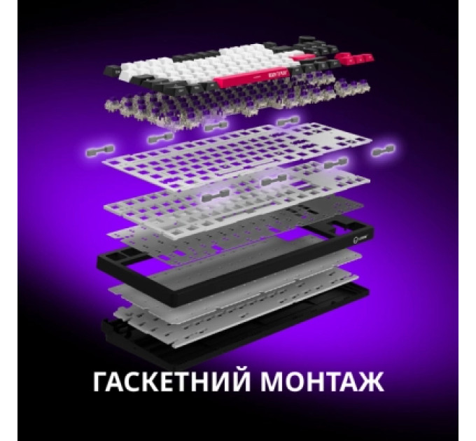 Lorgar Клавіатура Lorgar KBP70TKLW Wireless TKL Mechanical Pro UA Black/Red (LRG-KBP70TKLW-BK-US)