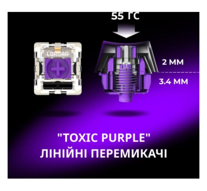 Lorgar Клавіатура Lorgar KBP70TKLW Wireless TKL Mechanical Pro UA White (LRG-KBP70TKLW-WH-US)