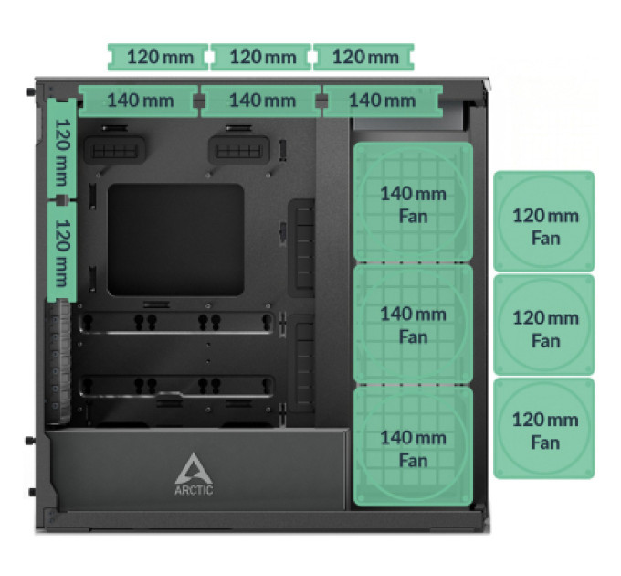 Arctic Корпус Arctic XTENDERVG B (ACPCC00019A)