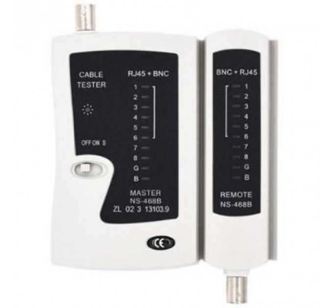 Тестер кабельний RJ-45 + BNC Merlion (NS468BNC)