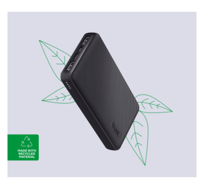 Trust Батарея універсальна Trust 15000mAh Primo ECO, 2хUSB-A/USB-C, 15W, black (24677_TRUST)
