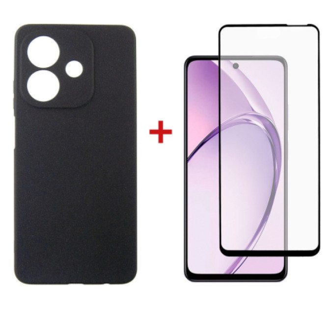 Dengos Чохол до мобільного телефона Dengos Carbon + glass Oppo A40m/A40 Black (DG-KM-159)