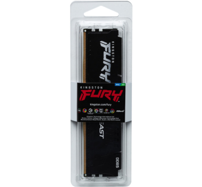 Kingston Fury (ex.HyperX) Модуль пам'яті для комп'ютера DDR5 32GB 5600 MHz Beast Black Kingston Fury (ex.HyperX) (KF556C36BBE2-32)
