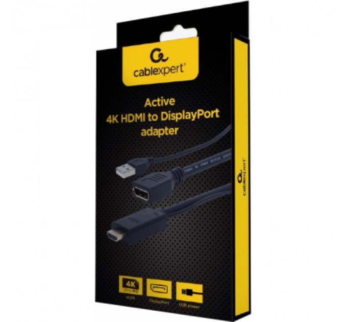 Перехідник HDMI to DisplayPort, 4K 30Hz Cablexpert (A-HDMIM-DPF-01)