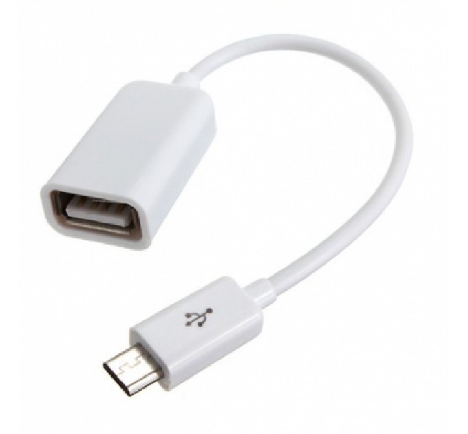 Дата кабель OTG USB 2.0 AF to Micro 5P 0.16m white Lapara (LA-UAFM-OTG white)