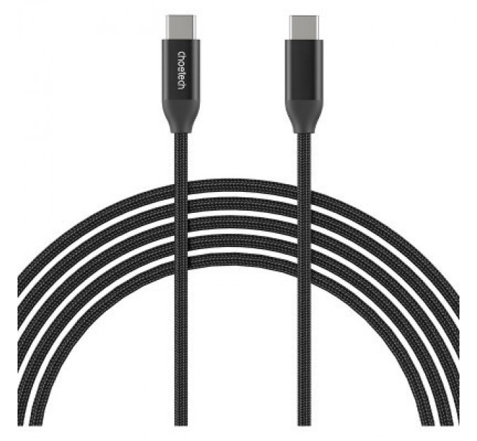 Дата кабель USB-С to USB-С 2.0m 240W USB2.0 Choetech (XCC-1036-BK)