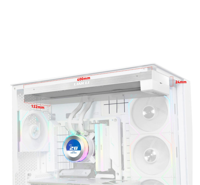 Lian Li Система водяного охолодження Lian Li HydroShift II LCD-C 360 Fanless White (G89.GHS2LCD36W.00)