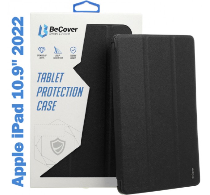BeCover Чохол до планшета BeCover Tri Fold Soft TPU mount Apple Pencil Apple iPad 10.9" 2022 Black (708459)