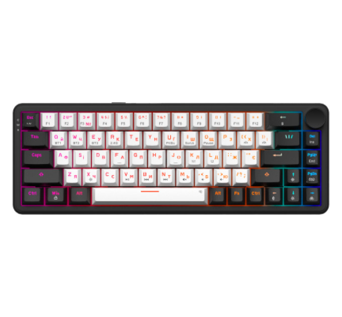 GamePro Клавіатура GamePro Asgard Valhalla MK210B Pro 65 RGB Wireless/Bluetooth/USB Black (MK210B Pro)